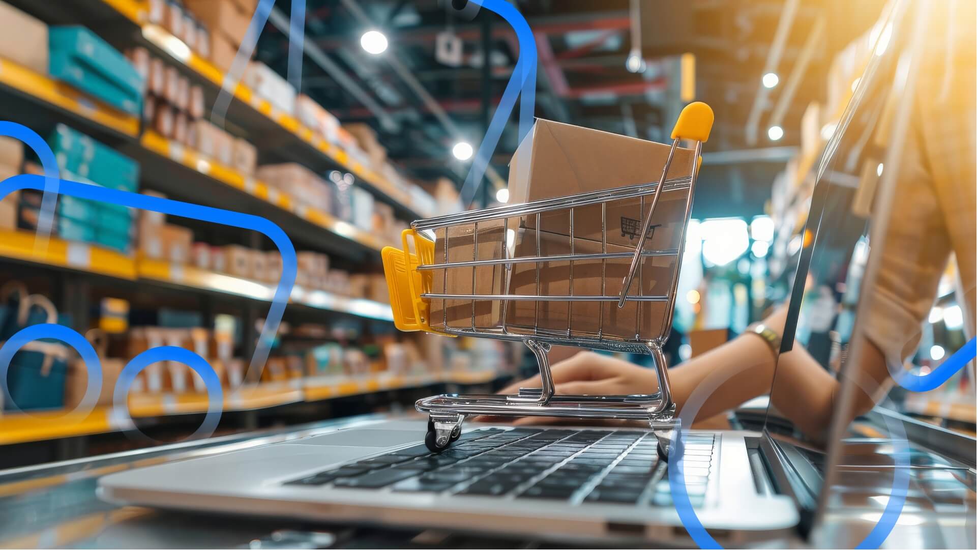 Representação das vendas online e logística nos maiores marketplaces do Brasil.